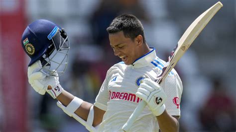 Yashasvi Jaiswal becomes India's 17th centurion on Test debut.